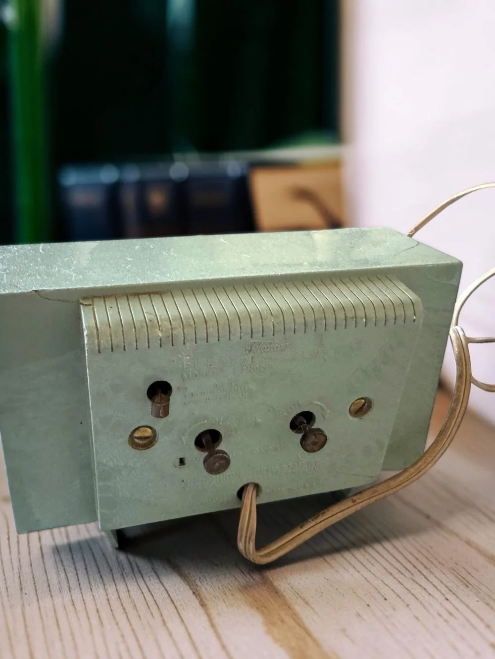 Vintage GE Telechron Electric Alarm Clock Model 7H621B Green Mid Century Decor